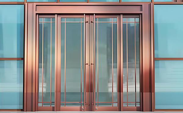 曲麻莱玻璃地弹门